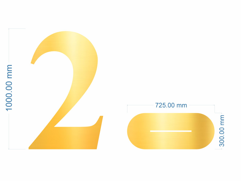 Cifre Plexiglas cu Suport 100 cm